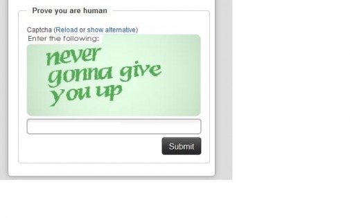 rickrolled by captcha :)
